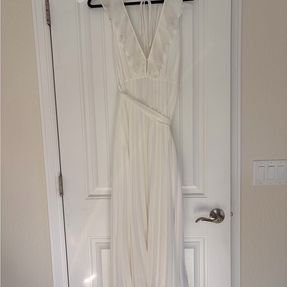 IF BY SEA Flowy White Maxi Dress